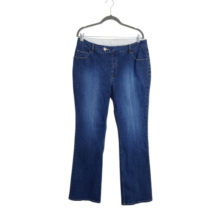 Liz Claiborne Audra Dark Wash Bootcut Jeans Size 14