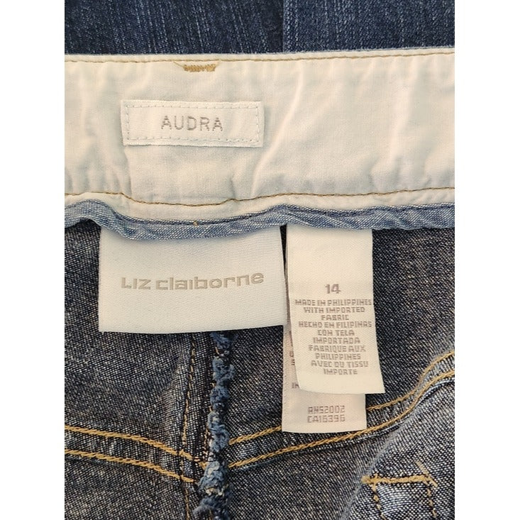 Liz Claiborne Audra Dark Wash Bootcut Jeans Size 14