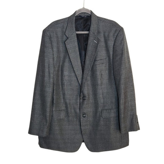 Croft & Barrow Gray and Black Houndstooth Blazer Size 46L