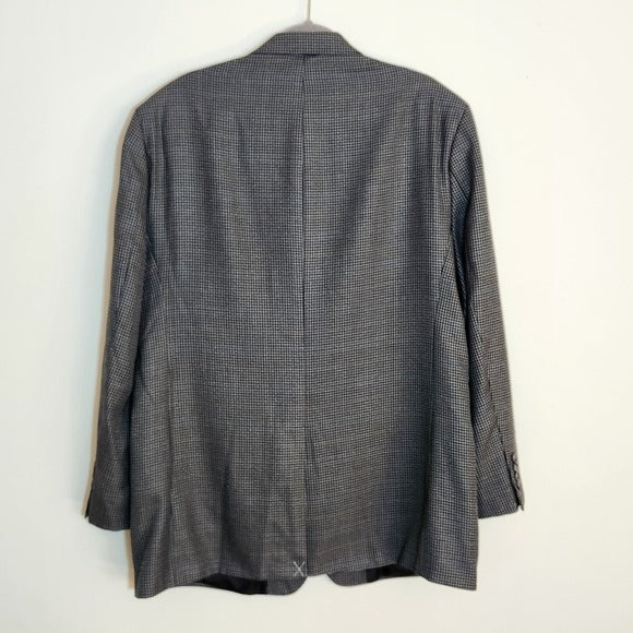 Croft & Barrow Gray and Black Houndstooth Blazer Size 46L