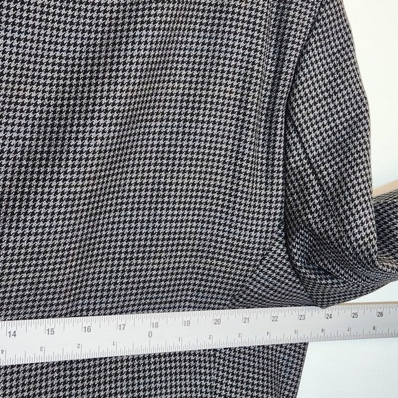 Croft & Barrow Gray and Black Houndstooth Blazer Size 46L