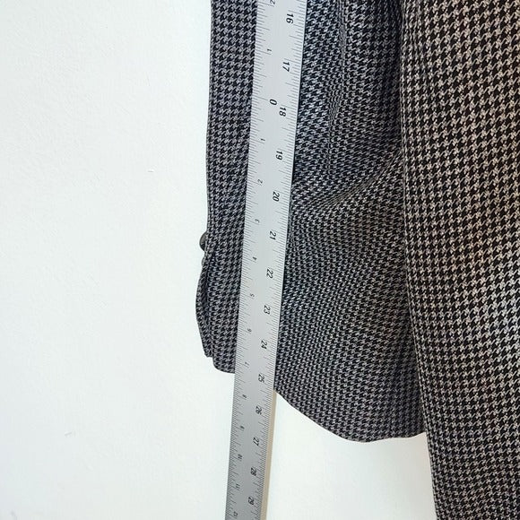 Croft & Barrow Gray and Black Houndstooth Blazer Size 46L