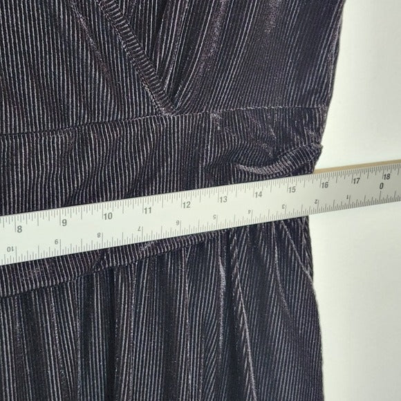 Ouges Black Wrap-Look Velvet Cocktail Dress Size XL NWT