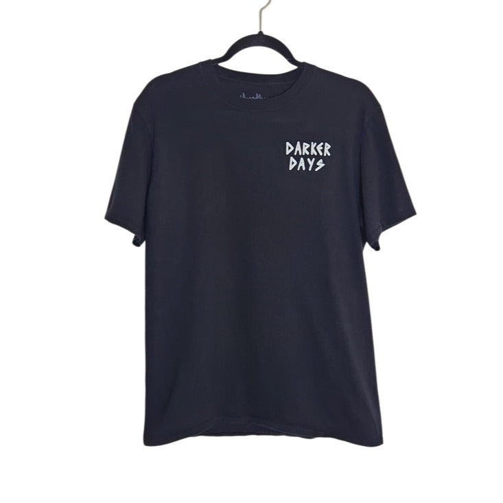 Threadless Black Darker Days Take Risks Grim Reaper Graphic Tee Size Large