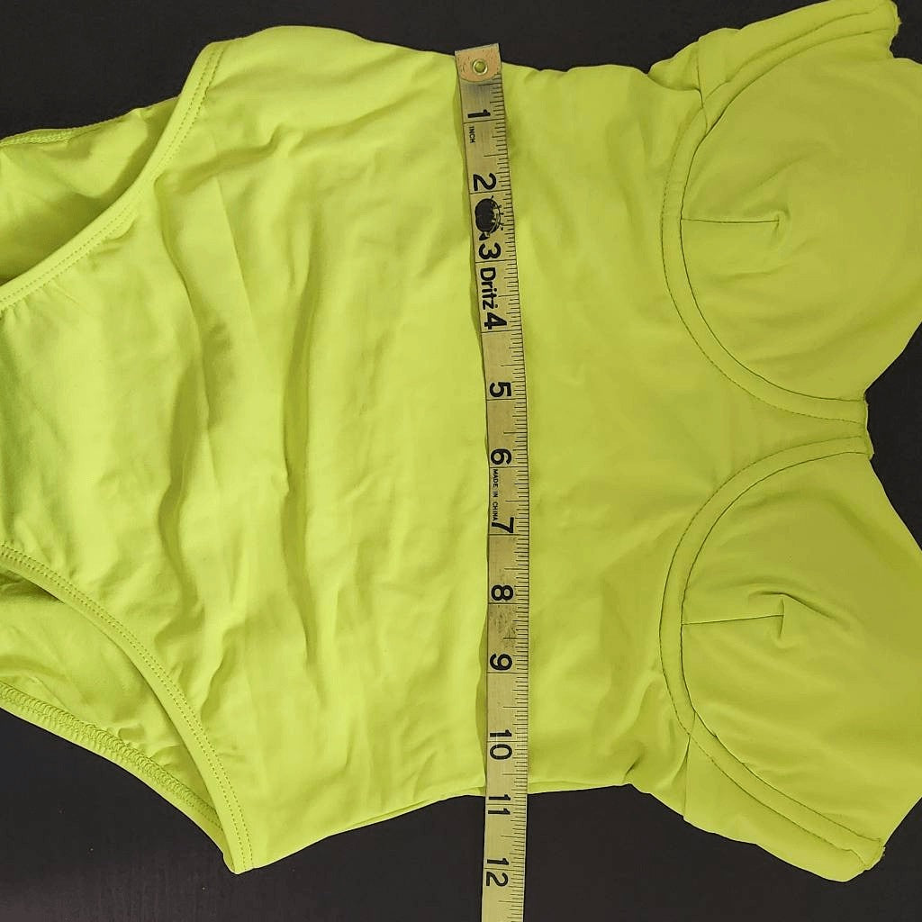 Andie Lime Green One-Piece Swimsuit NWT XS Bright Green One Piece Swimwear