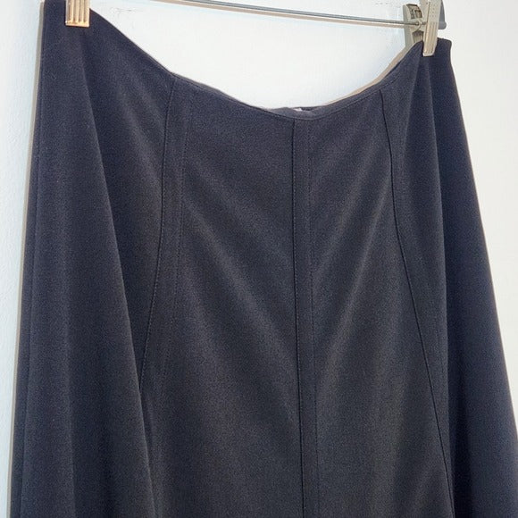 David N Vintage Full Black Maxi Skirt Size 12 Black Full Long Skirt