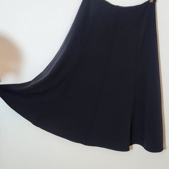 David N Vintage Full Black Maxi Skirt Size 12 Black Full Long Skirt