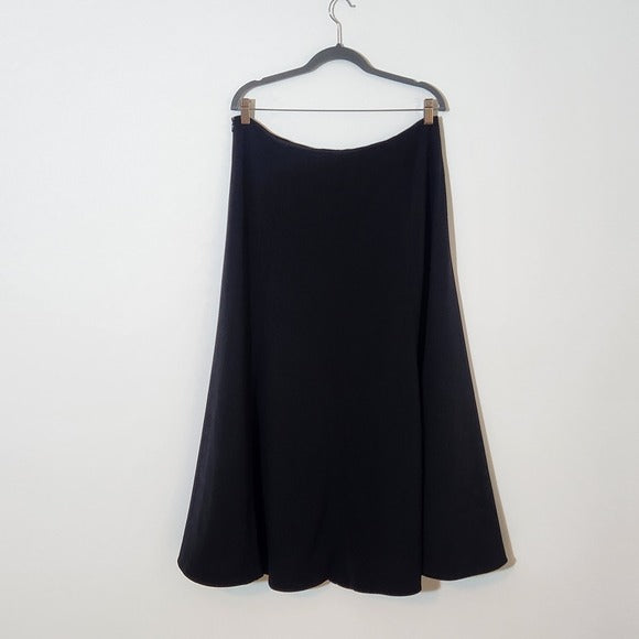 David N Vintage Full Black Maxi Skirt Size 12 Black Full Long Skirt