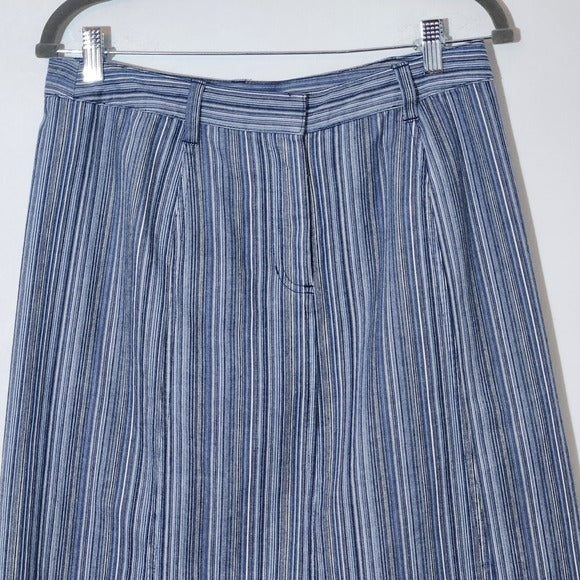 Christopher & Banks Striped Denim A-Line Skirt Size 10