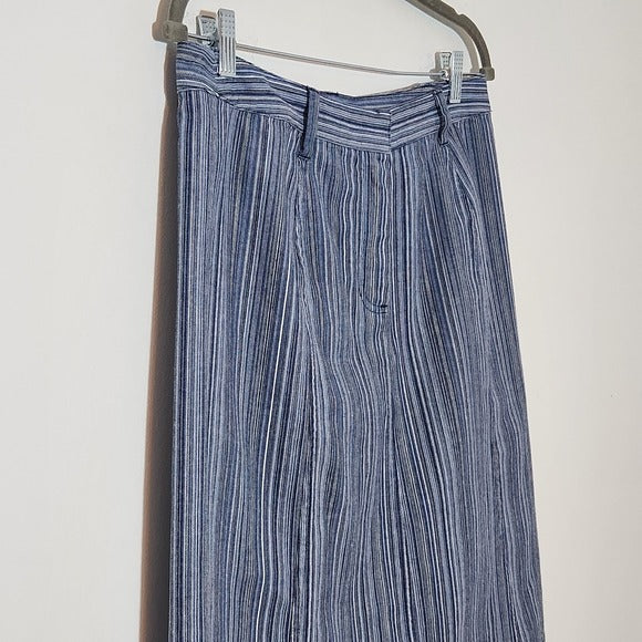 Christopher & Banks Striped Denim A-Line Skirt Size 10