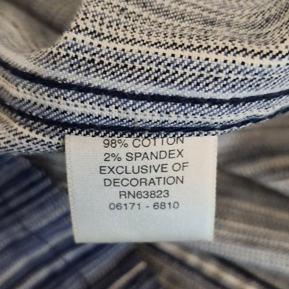 Christopher & Banks Striped Denim A-Line Skirt Size 10