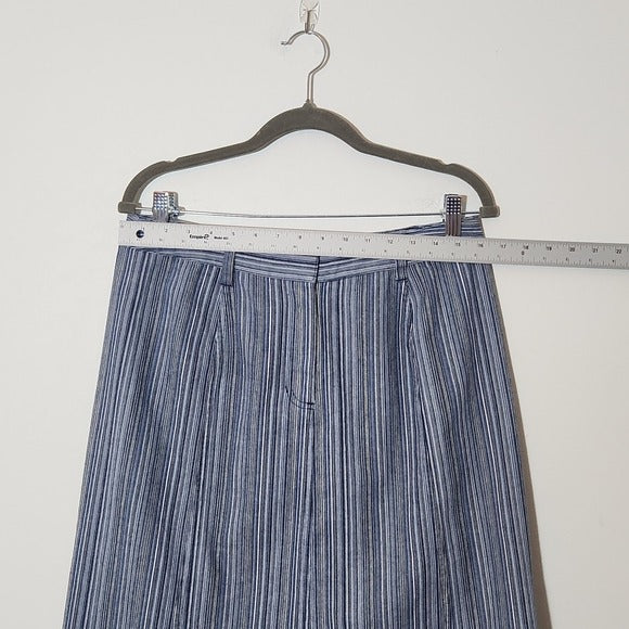 Christopher & Banks Striped Denim A-Line Skirt Size 10