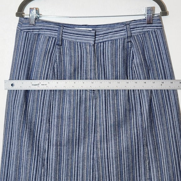 Christopher & Banks Striped Denim A-Line Skirt Size 10