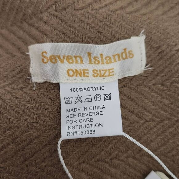 Seven Islands Tan Vest One Size Boho Vest New