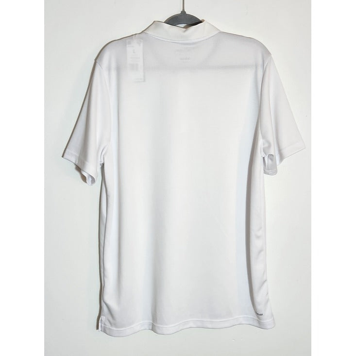 Adidas Mens White Short Sleeve Polo NWT Size Large Flaw