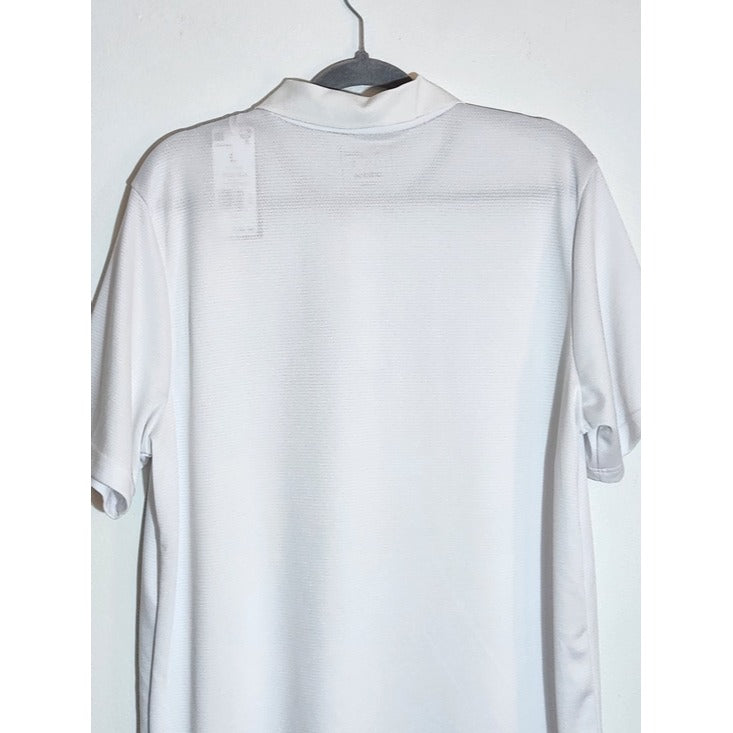 Adidas Mens White Short Sleeve Polo NWT Size Large Flaw
