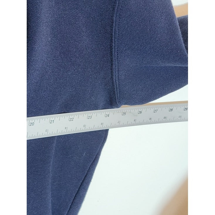 AKOO Evolution Denim Slick Navy Blue Distressed Fox Graphic Hoodie Size XL