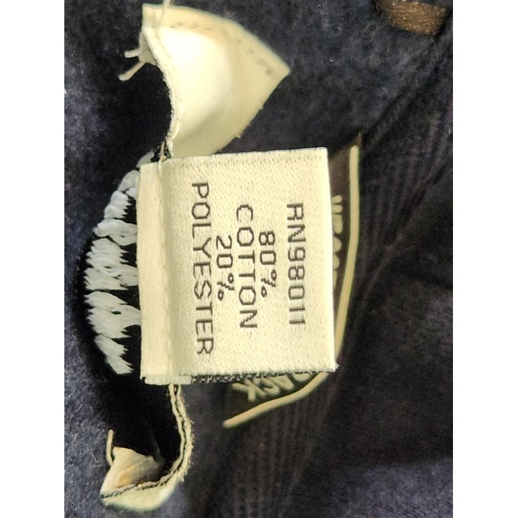 AKOO Evolution Denim Slick Navy Blue Distressed Fox Graphic Hoodie Size XL