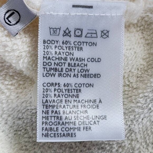 Truly Madly Deeply Distressed Cream Lace-Up Knit Top Size Large