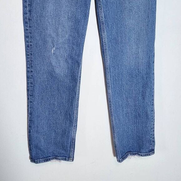Abercrombie & Fitch Distressed Straight High-Rise Jeans Size 4 90s Fit Jeans