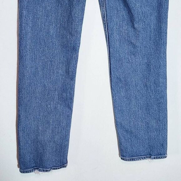 Abercrombie & Fitch Distressed Straight High-Rise Jeans Size 4 90s Fit Jeans