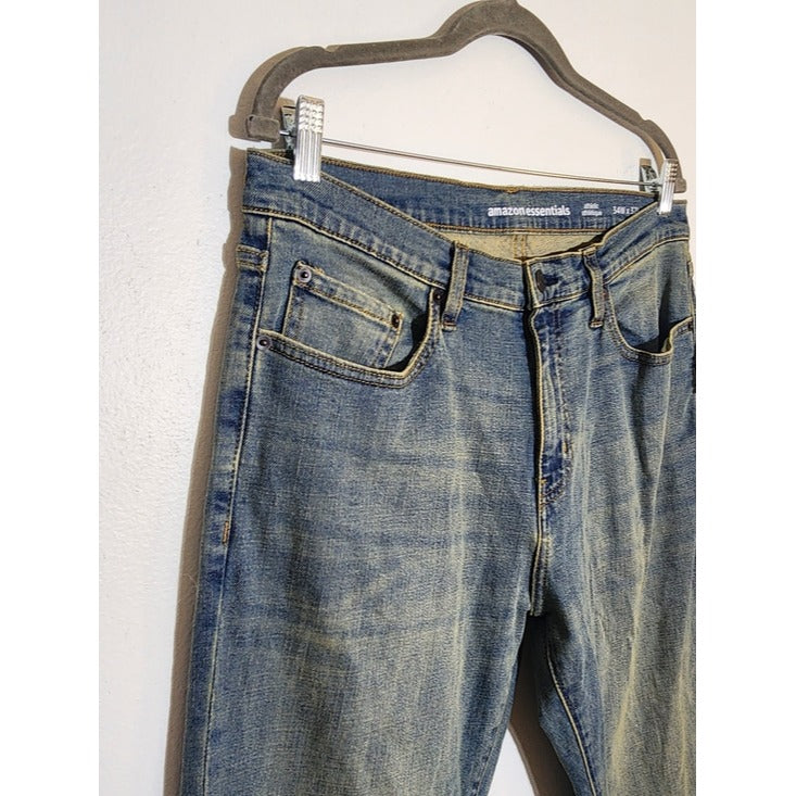 Amazon Essentials Mud Wash Athletic Fit Jeans Size 34x32 NWT