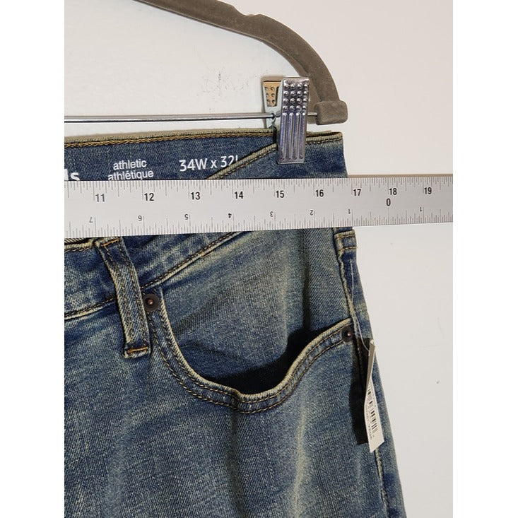 Amazon Essentials Mud Wash Athletic Fit Jeans Size 34x32 NWT