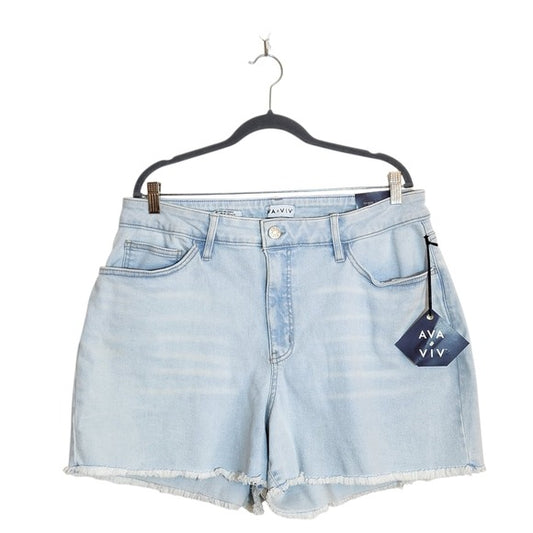 Ava & Viv Light Wash Denim High Rise Shorts Size 17 NWT