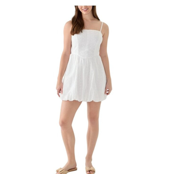 June & Hudson White Bubble Skirt Mini Dress Size XL NWT