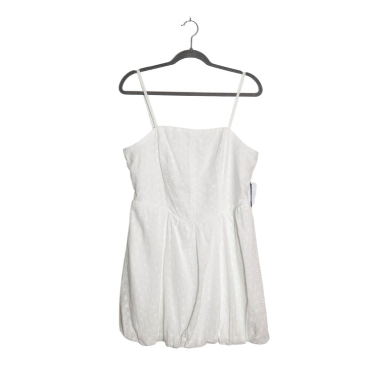 June & Hudson White Bubble Skirt Mini Dress Size XL NWT