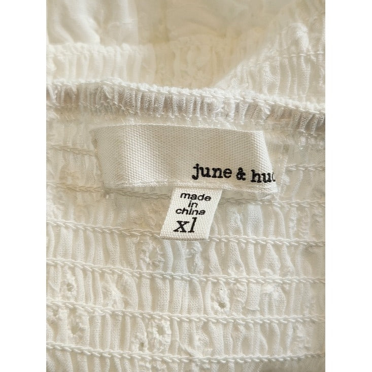 June & Hudson White Bubble Skirt Mini Dress Size XL NWT