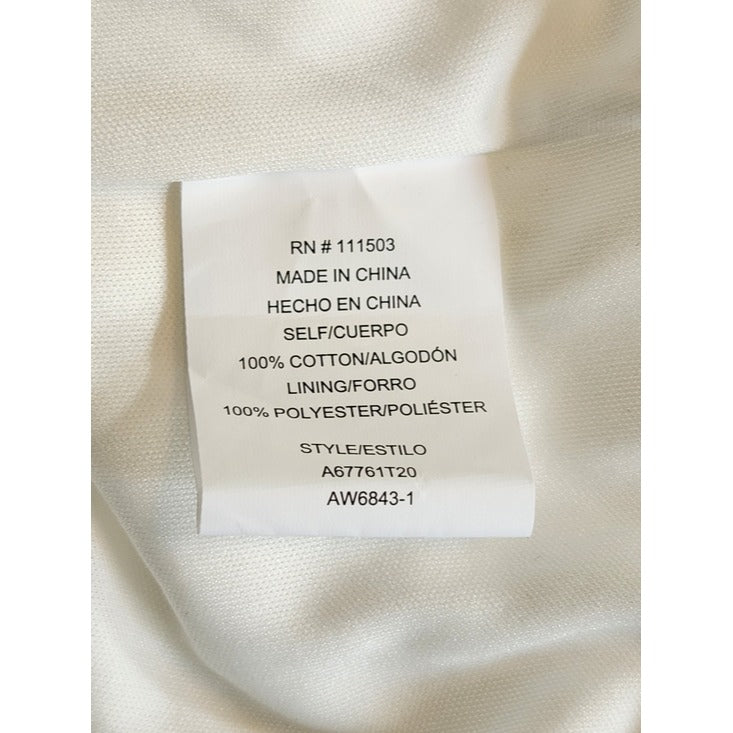 June & Hudson White Bubble Skirt Mini Dress Size XL NWT