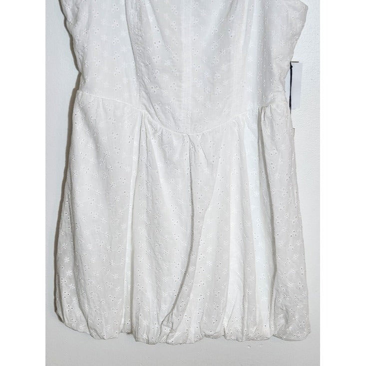 June & Hudson White Bubble Skirt Mini Dress Size XL NWT