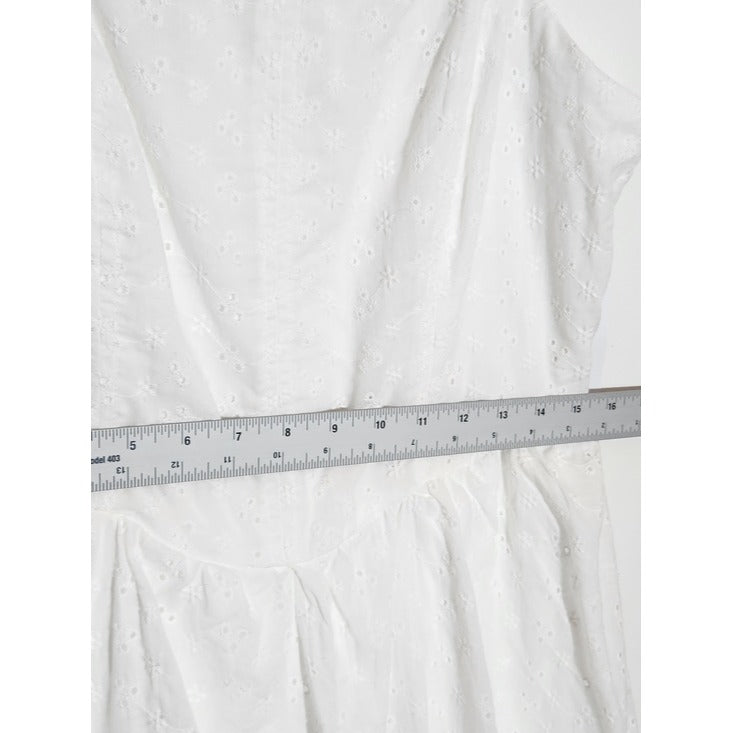 June & Hudson White Bubble Skirt Mini Dress Size XL NWT