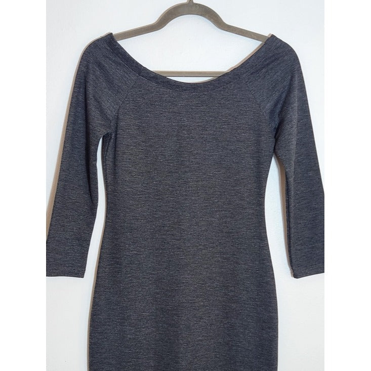 Zara Charcoal Gray Bodycon Dress Size Medium NWOT