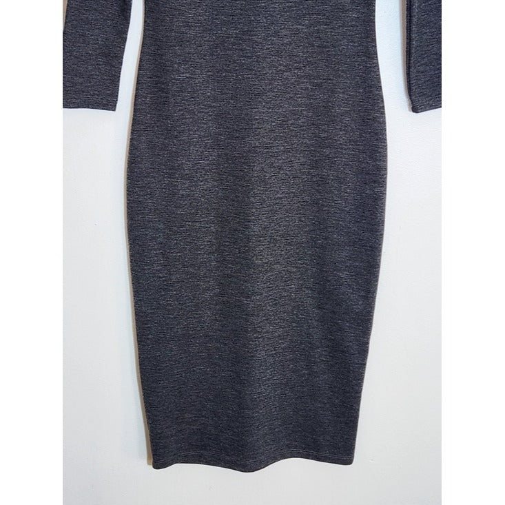 Zara Charcoal Gray Bodycon Dress Size Medium NWOT