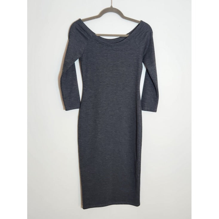 Zara Charcoal Gray Bodycon Dress Size Medium NWOT