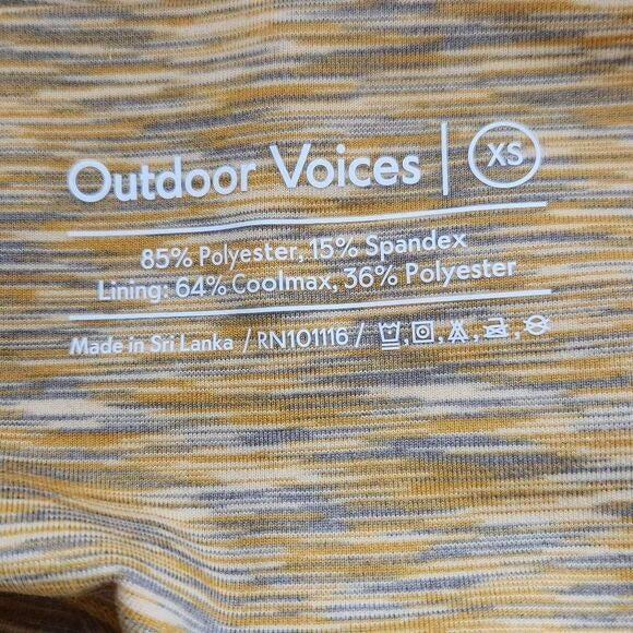 Outdoor Voices Yellow Athletic Shorts Size XS Yellow Workout Shorts New