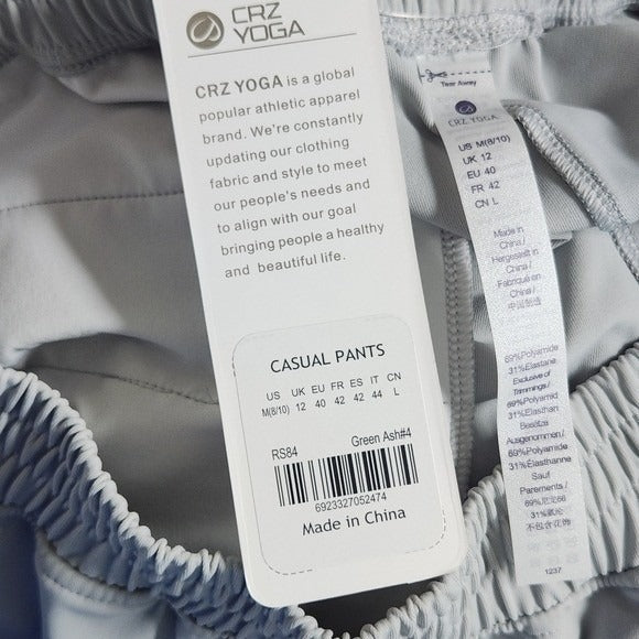 CRZ Yoga Gray Pull-on Ankle Pants NWT Size Medium 8-10 Gray Yoga Pants