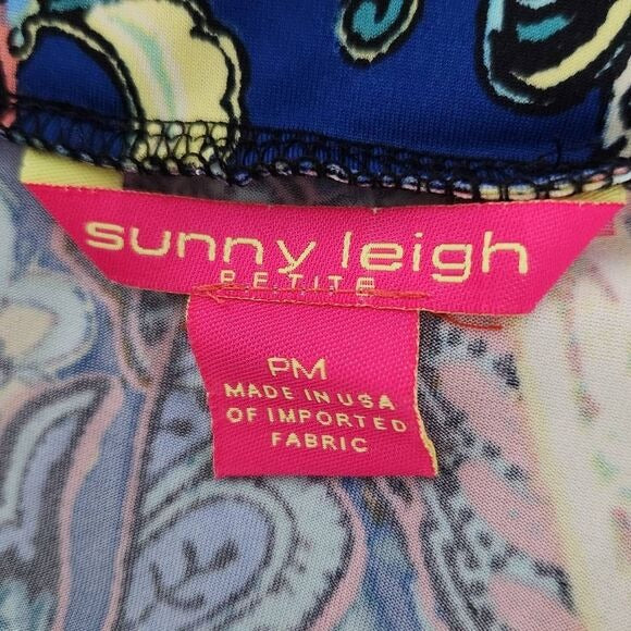 Sunny Leigh Paisley Midi Skirt Size Medium Petite Wrap Look Skirt, New