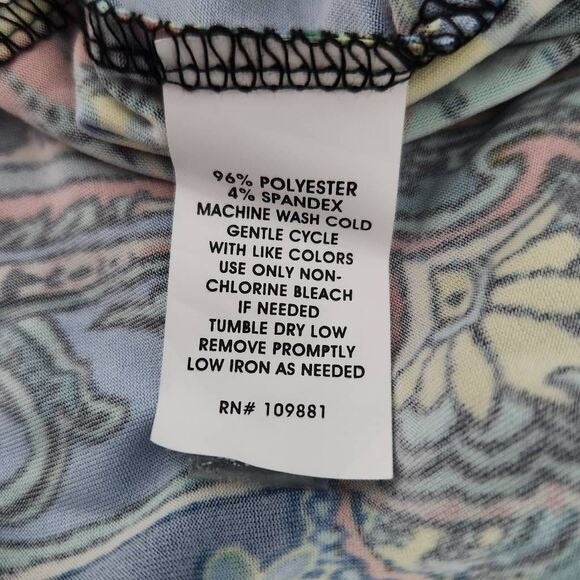 Sunny Leigh Paisley Midi Skirt Size Medium Petite Wrap Look Skirt, New