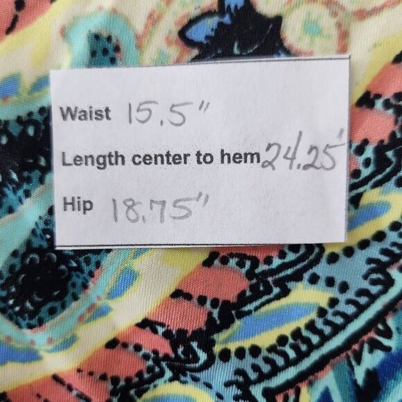 Sunny Leigh Paisley Midi Skirt Size Medium Petite Wrap Look Skirt, New