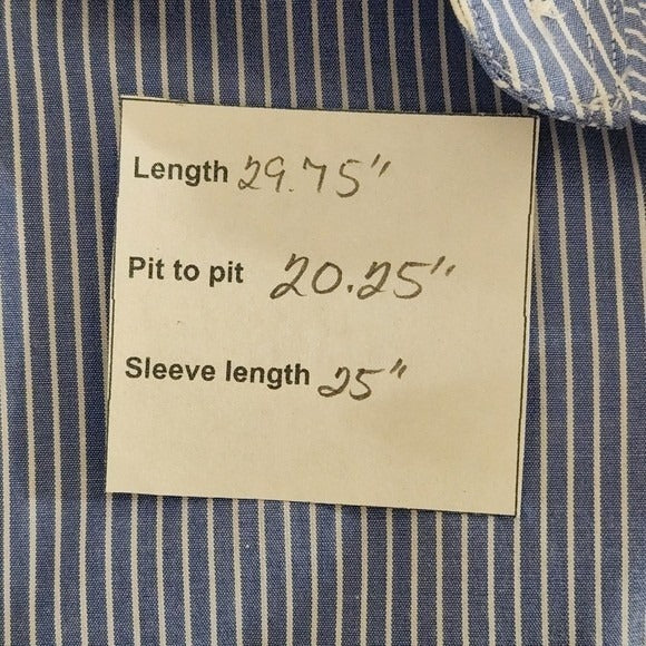 J. Crew Blue Striped Button Down Dress Shirt Size Medium 15-15.5 Preppy Shirt