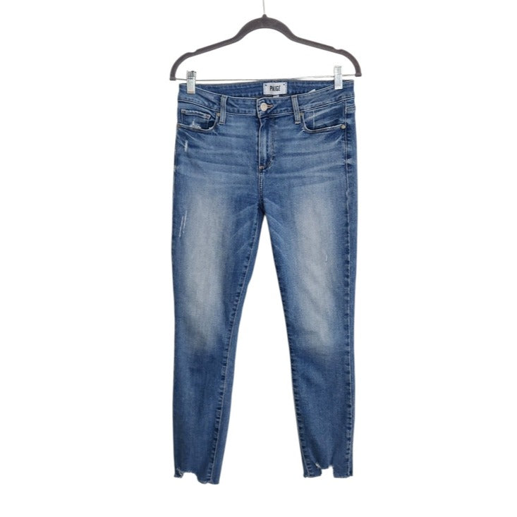 PAIGE Verdugo Ankle Distressed Jeans Raw Hem Size 29