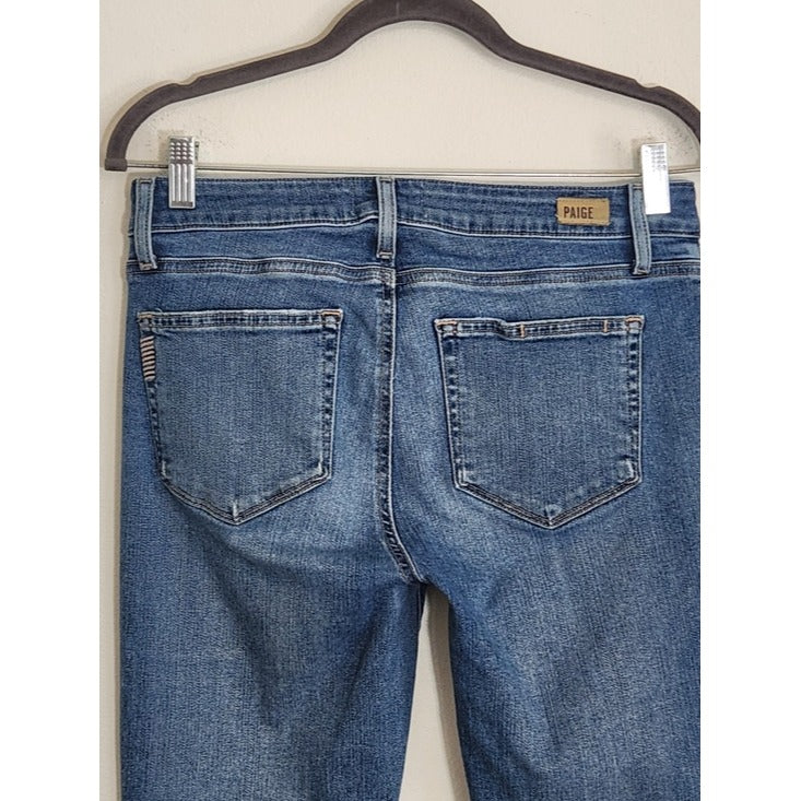 PAIGE Verdugo Ankle Distressed Jeans Raw Hem Size 29