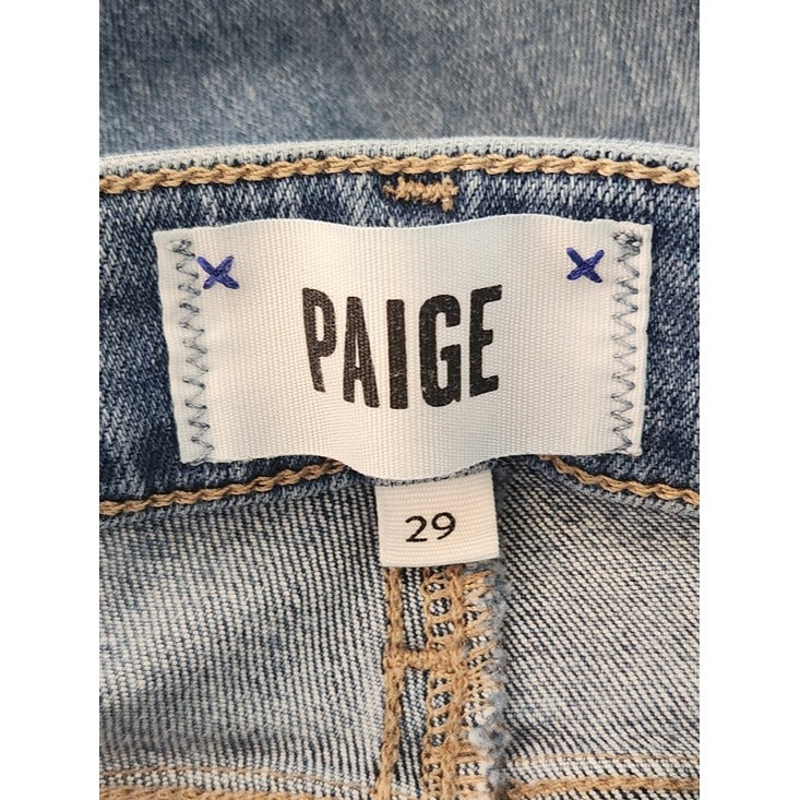 PAIGE Verdugo Ankle Distressed Jeans Raw Hem Size 29