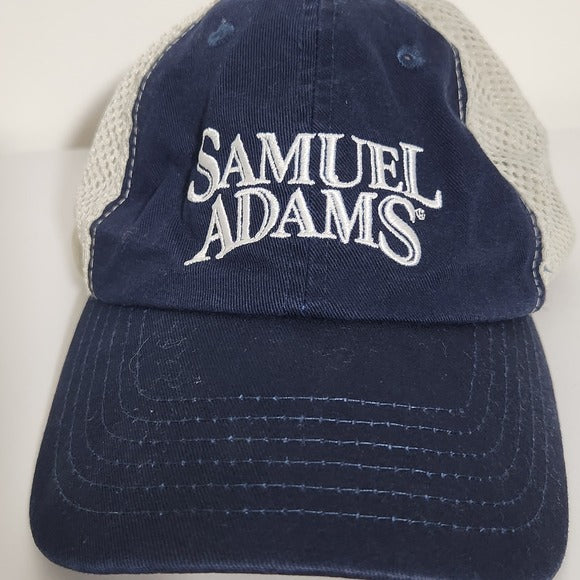 Samuel Adams Navy Logo Trucker Hat Adjustable