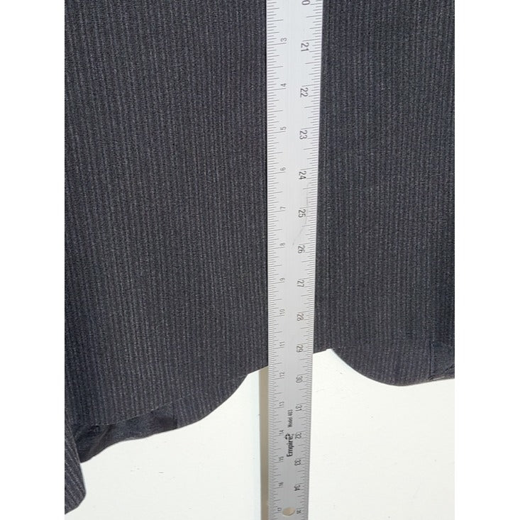 Calvin Klein Gray Slim Fit Blazer Black Pinstripe Size Large Flaw