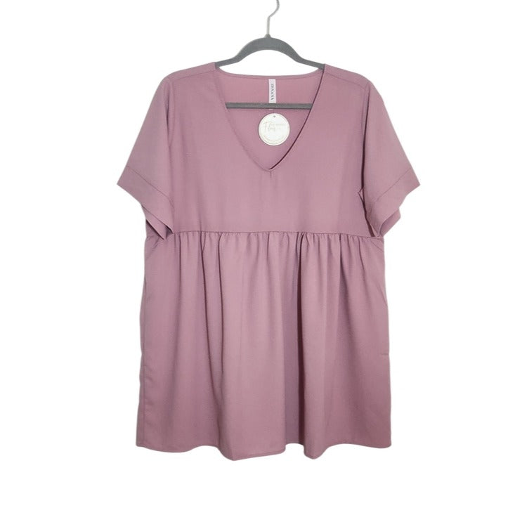 Zenana Pink Oversized Babydoll Top Size Medium NWOT