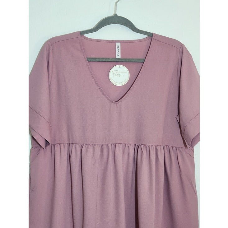 Zenana Pink Oversized Babydoll Top Size Medium NWOT